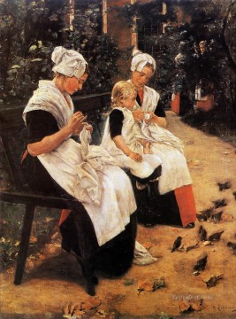 アムステルダムの庭園の孤児たち 1885年 マックス・リーバーマン ドイツ印象派 Oil Paintings